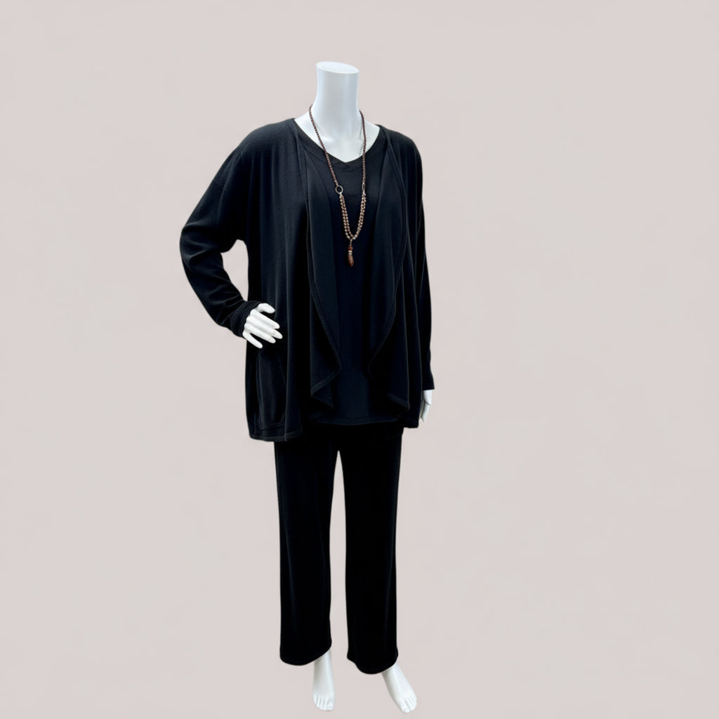 drape cardigan tunic by prairie cotton at Victoria Susan wearable art 