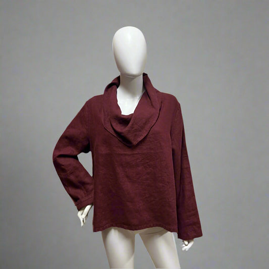 The Long Sleeve Nola Shirt in Heavy Linen by Bryn Walker. Shop women's clothing and wearable art in Camden SC.