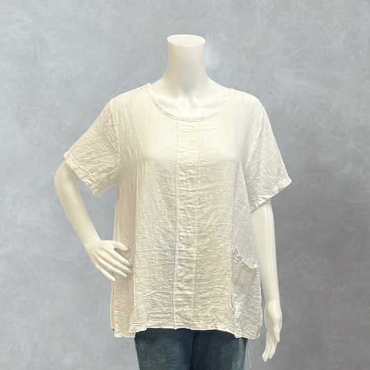 Center Seam Top in Linen by Saga