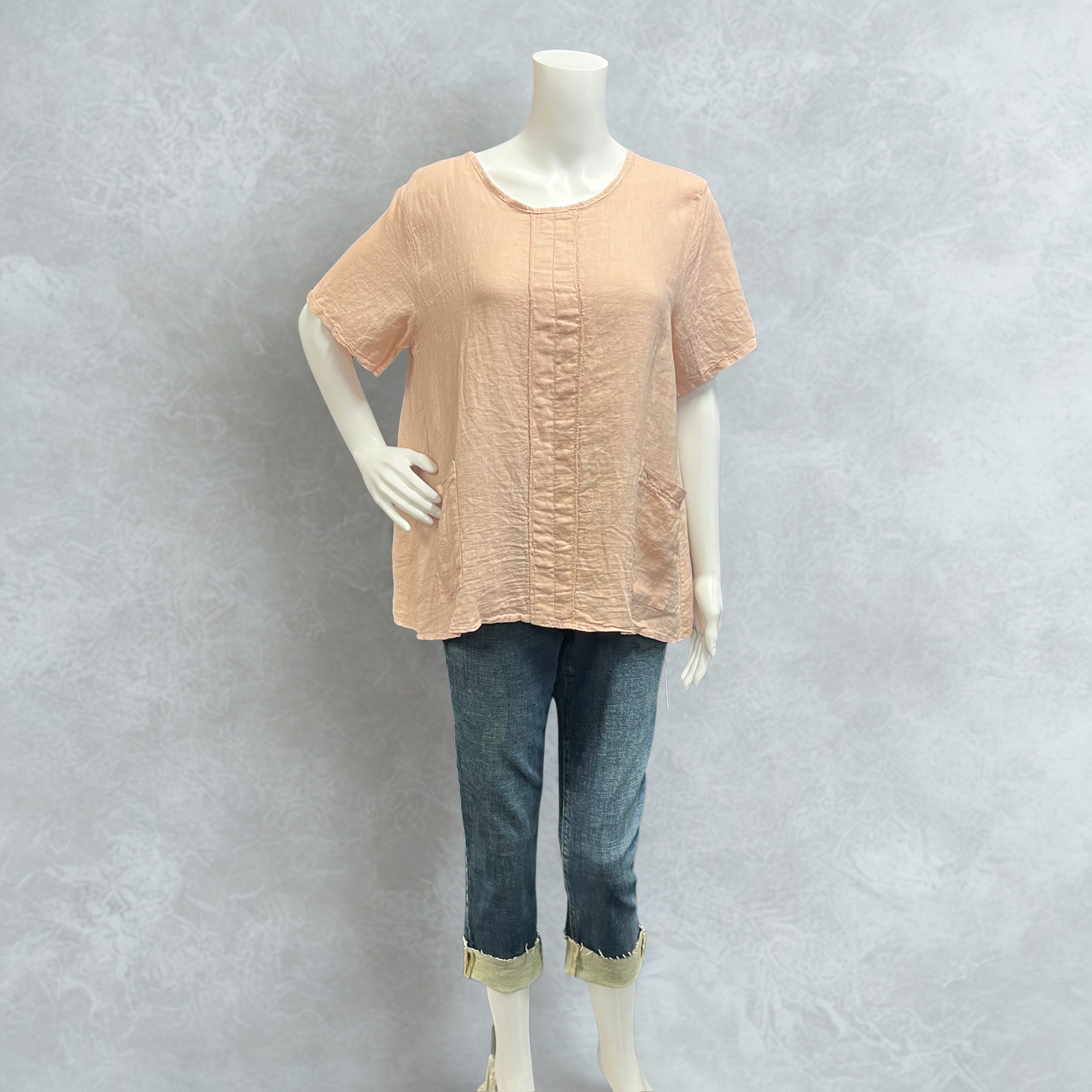 Center Seam Top in Linen by Saga