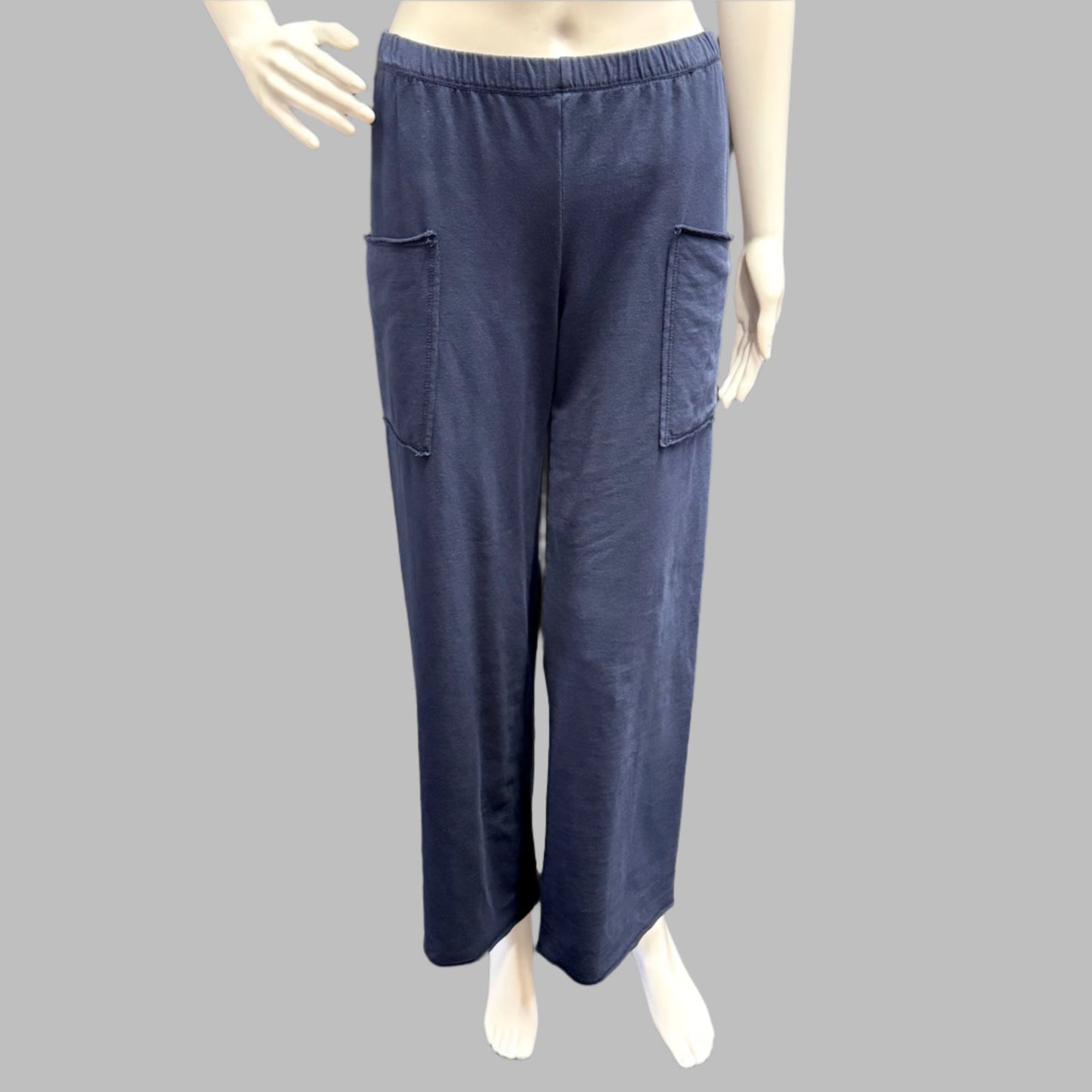 Raw Edge Full Pant in Stretch Terry Cotton by  Prairie Cotton - Razzleberry