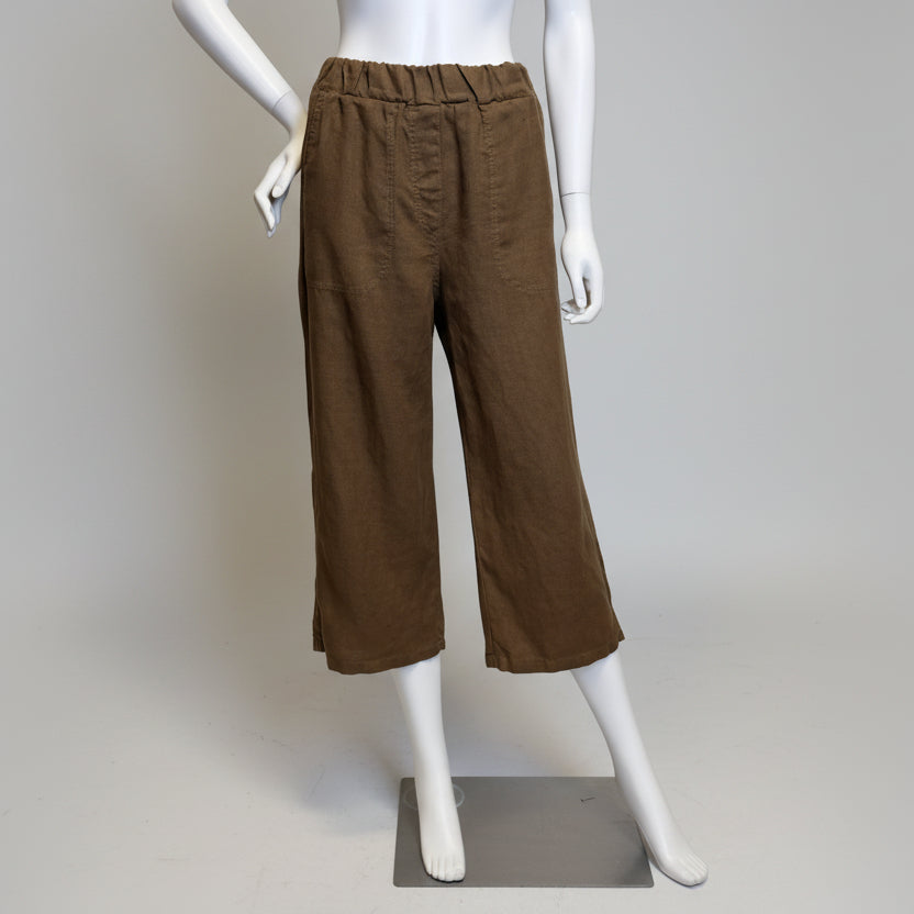 Easy Crop Pant in Linen by Cut-Loose