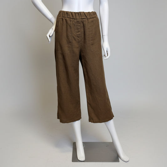 Easy Crop Pant in Linen by Cut-Loose