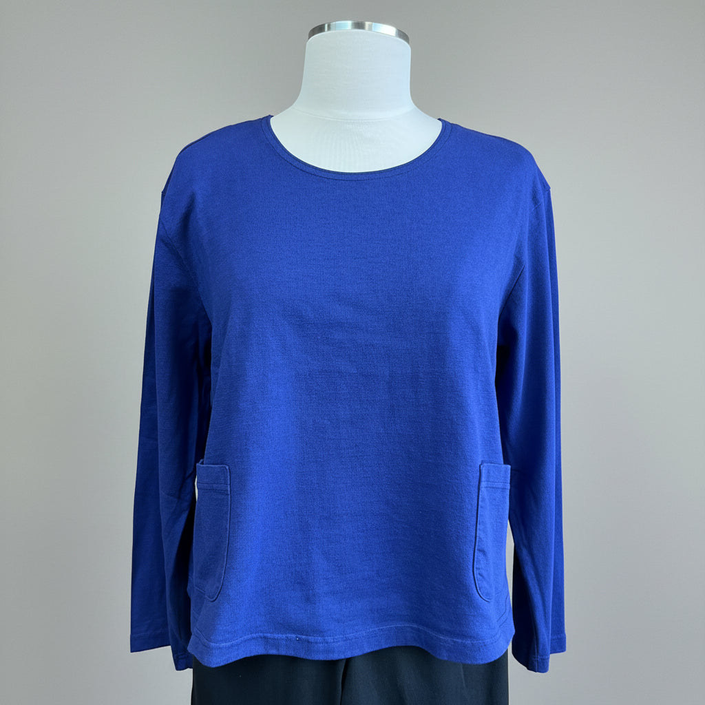Long Sleeve 2 Pocket Boxy Tee in Cotton by Pacificotton - CLOSEOUT