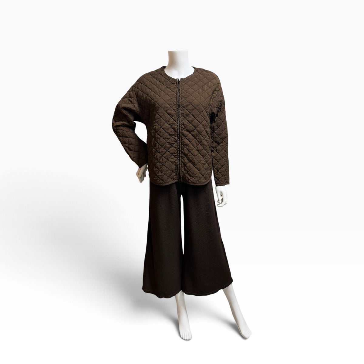 Marled Crop Pant in Sweater Knit by Cut-Loose