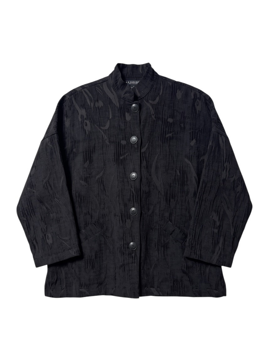 Danuta Jacket in Fiore Nero Chenille Jacquard by Bryn Walker
