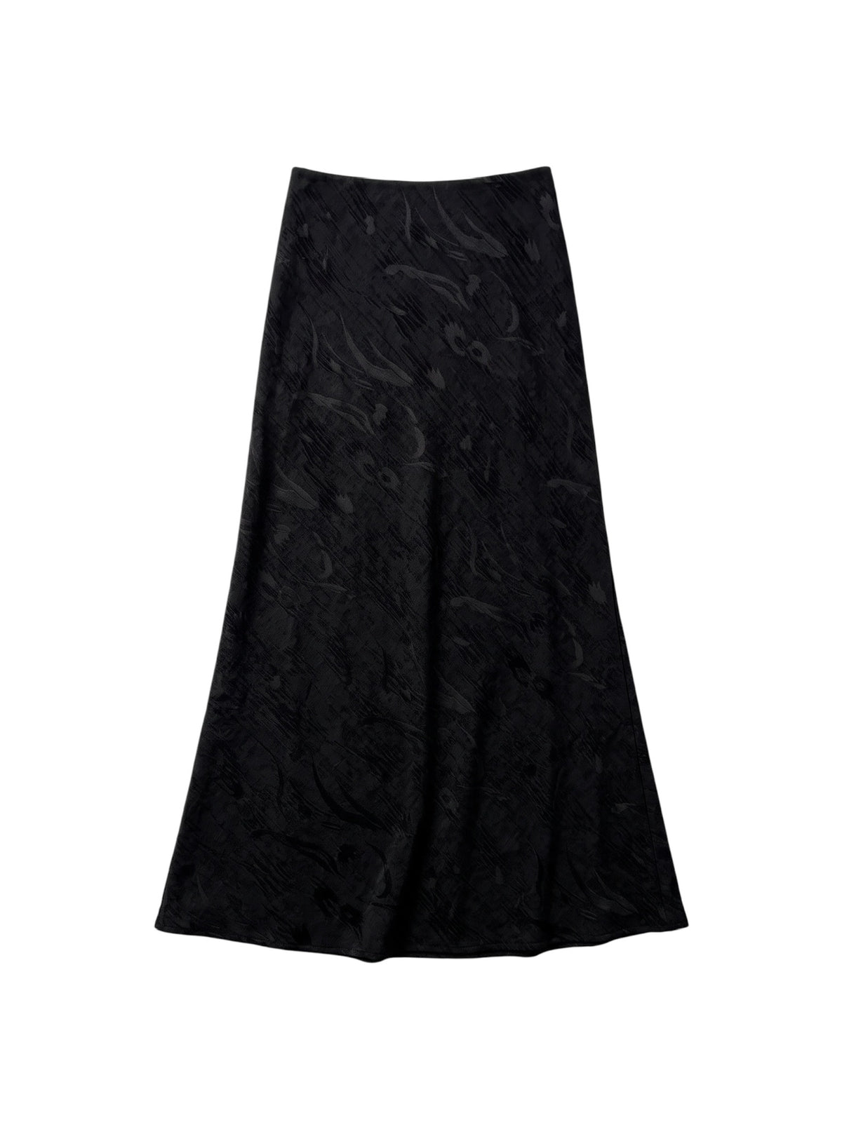 Long Bias Skirt in Fiore Nero Chenille Jacuard by Bryn Walker