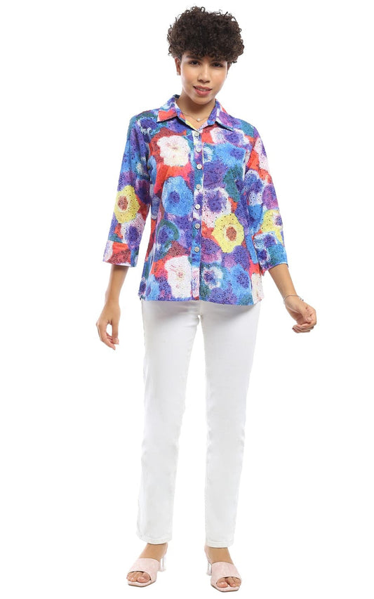 Jodie Shirt in Cotton Blend by Parsley and Sage.  Shop womens clothing and wearable art at Victoria Susan in Camden sc