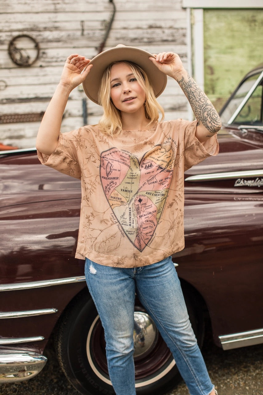 Map of My Heart Luxe Tee by Market of Stars