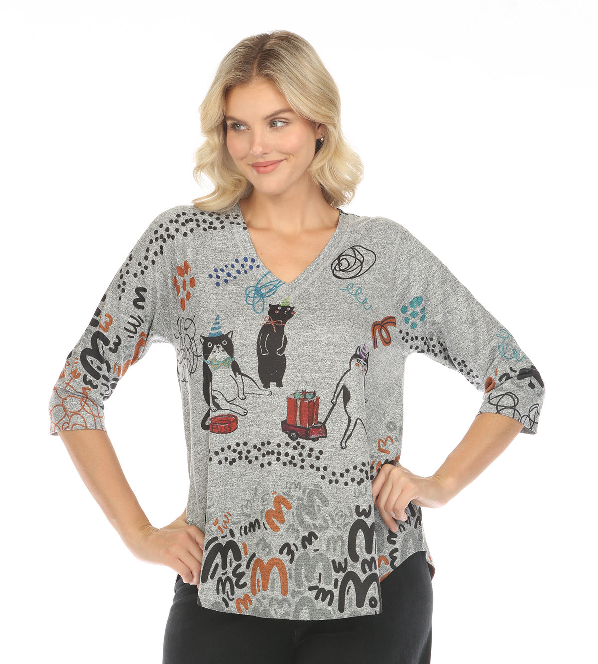 Not My B-Day in V-Neck Aline Shirt by Inoah USA