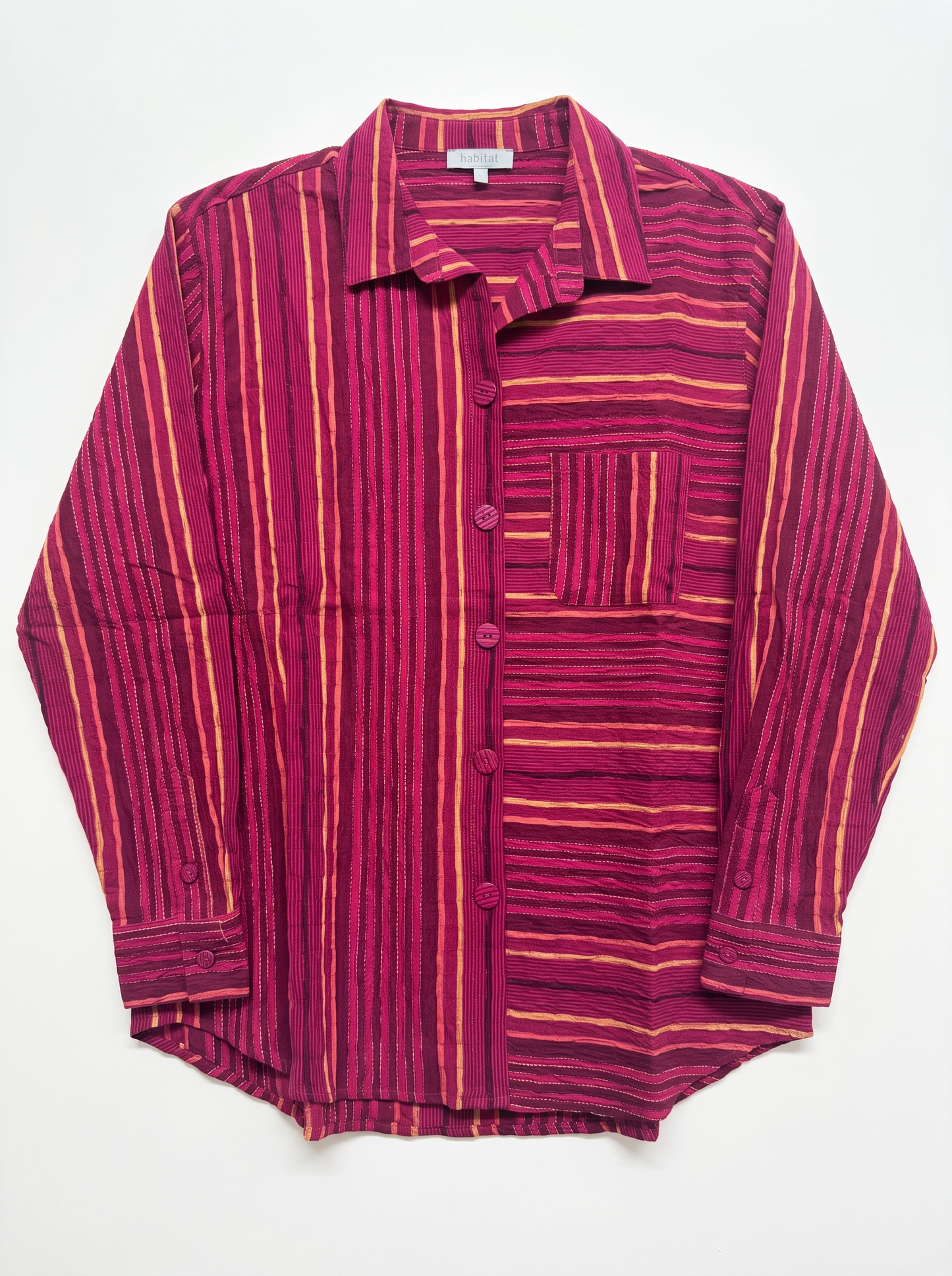 Mixed Stripe Button Front Shirt by Habitat