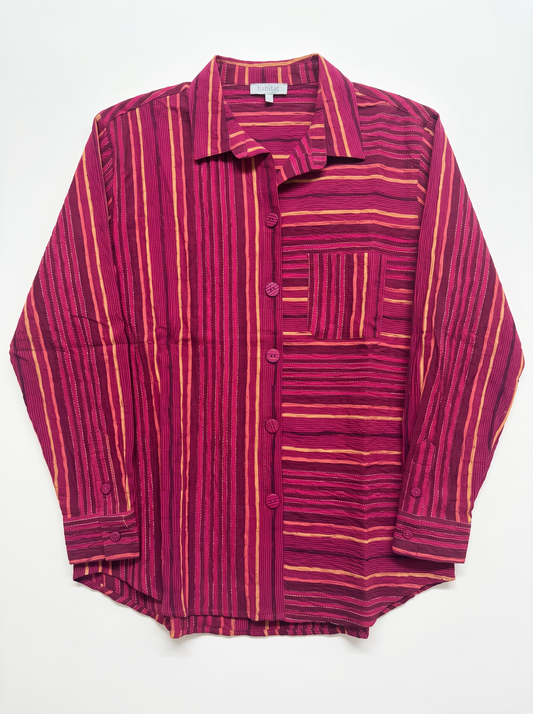Mixed Stripe Button Front Shirt by Habitat