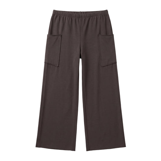 Raw Edge Crop Pant in Stretch Terry by Prairie Cotton