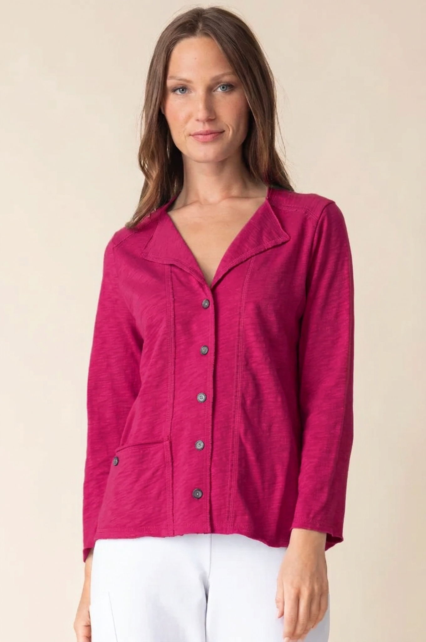 Peruvian Cotton Pebble Roll Edge Cardigan by  Habitat
