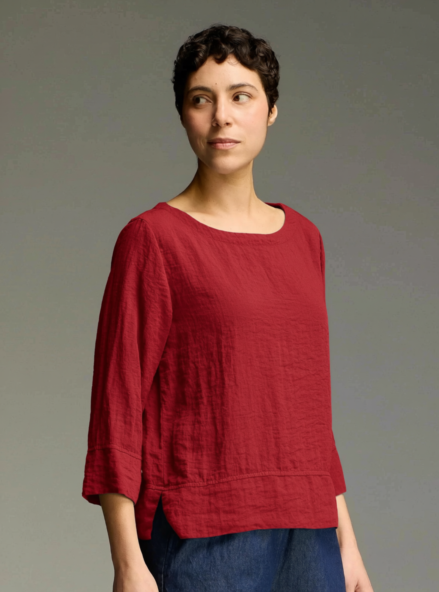 Boatneck Vent Top in Fall Parachute by Cut-Loose
