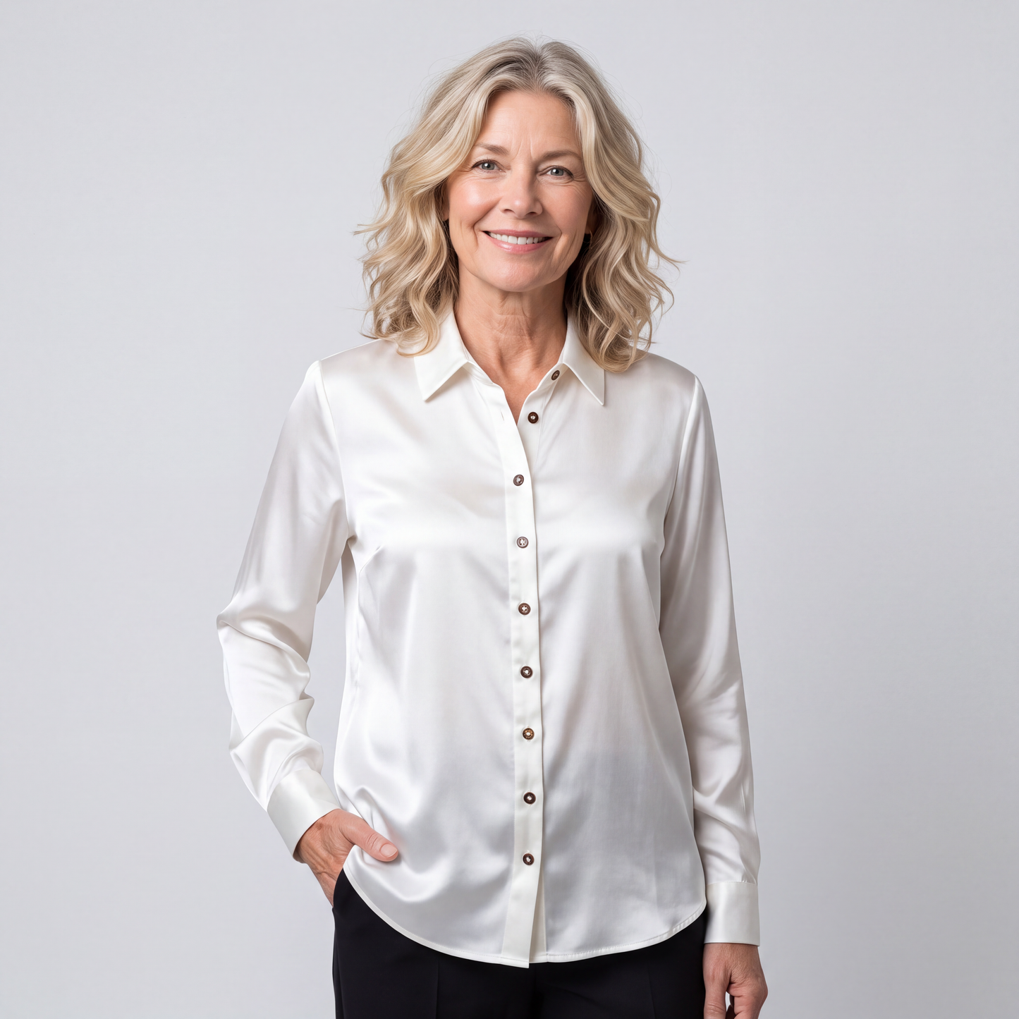 Fitted Shirt in Vintage Satin by Cut Loose
