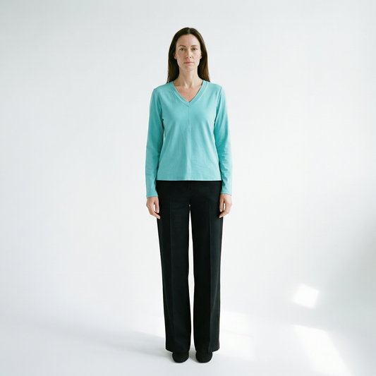 Raw edge pullover by Prairie Cotton at Victoria Susan in Camden SC