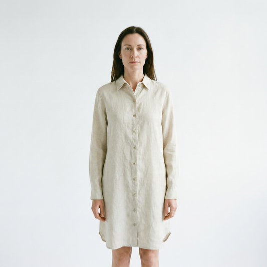 Shirt Dress in Hanky Linen by Cut-Loose