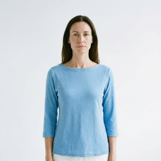 3/4 Sleeve Boatneck Tee by Cut-Loose
