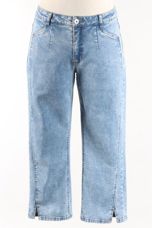 Crop Flare Jean in Light Denim by Habitat