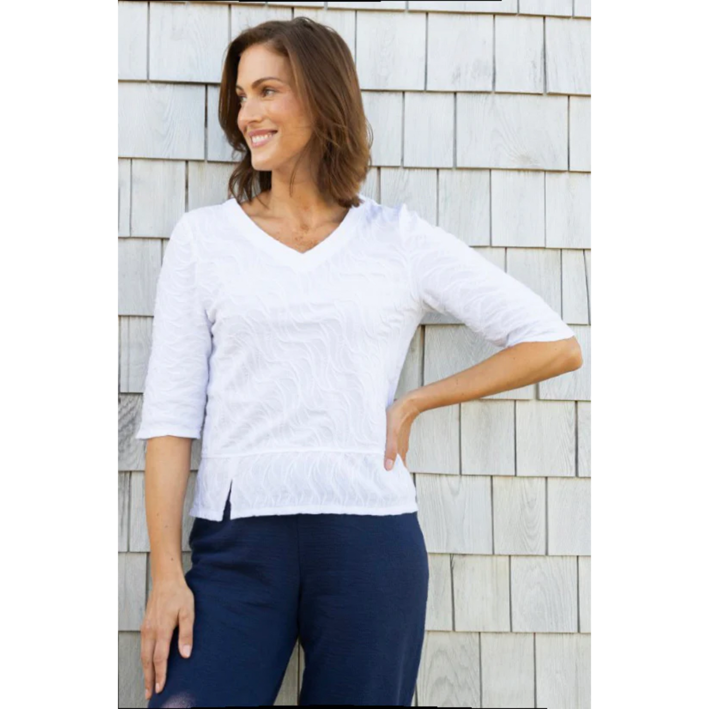 Cascade Cotton Elbow Sleeve Tee by Habitat