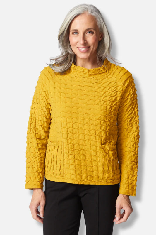 Textured Tides Raglan Pocket Top by Habitat