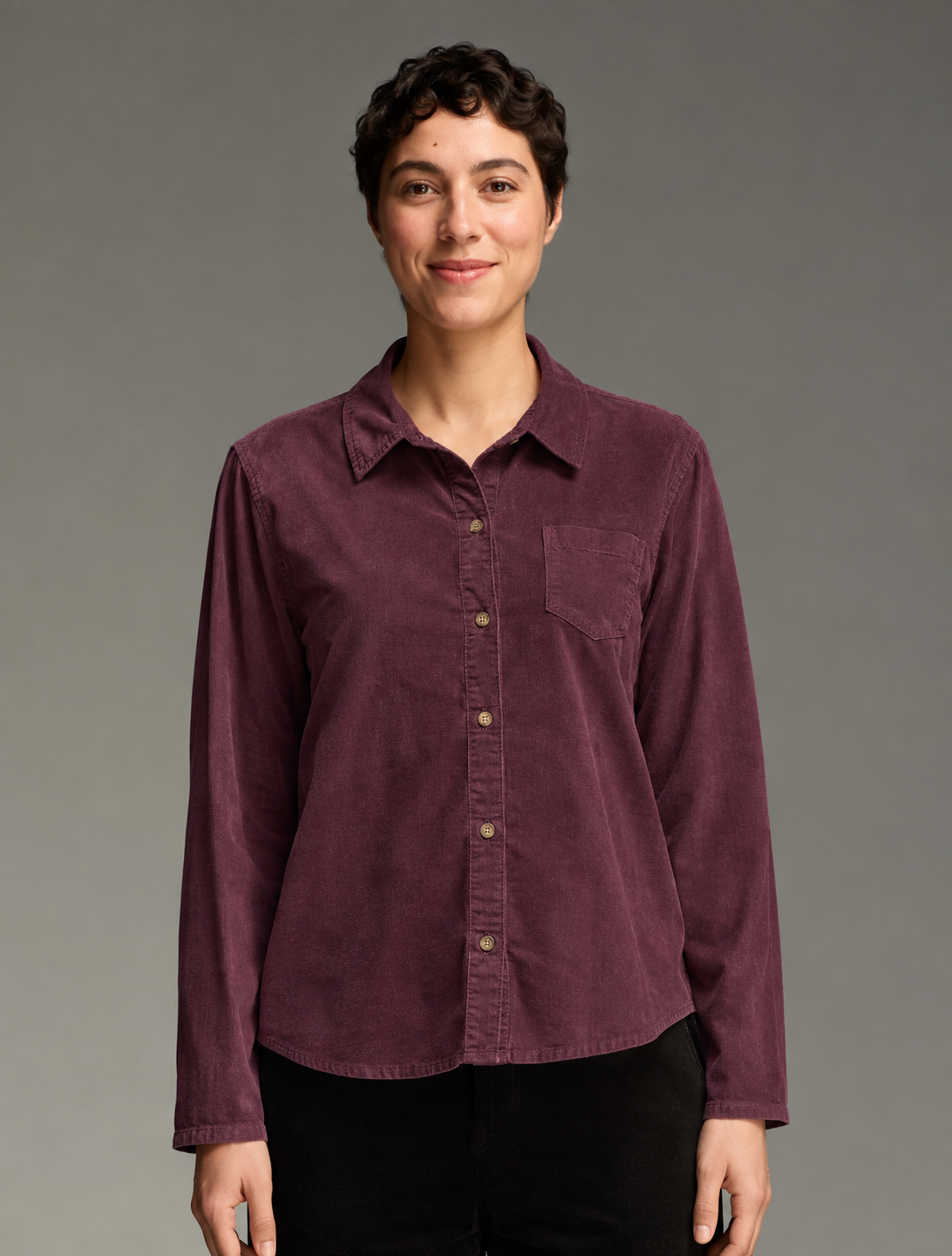 Collared Shirt in Mini Corduroy by Cut-Loose