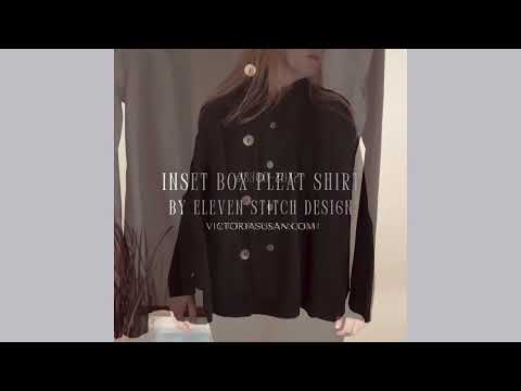 Inset Box Pleat Shirt in Tencel Cotton by Eleven Stitch Design