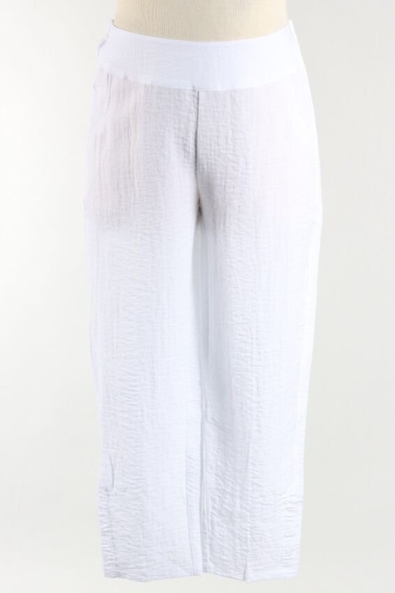 Express Travel Solid Ruched Ankle Pant by Habitat - CLOSEOUT