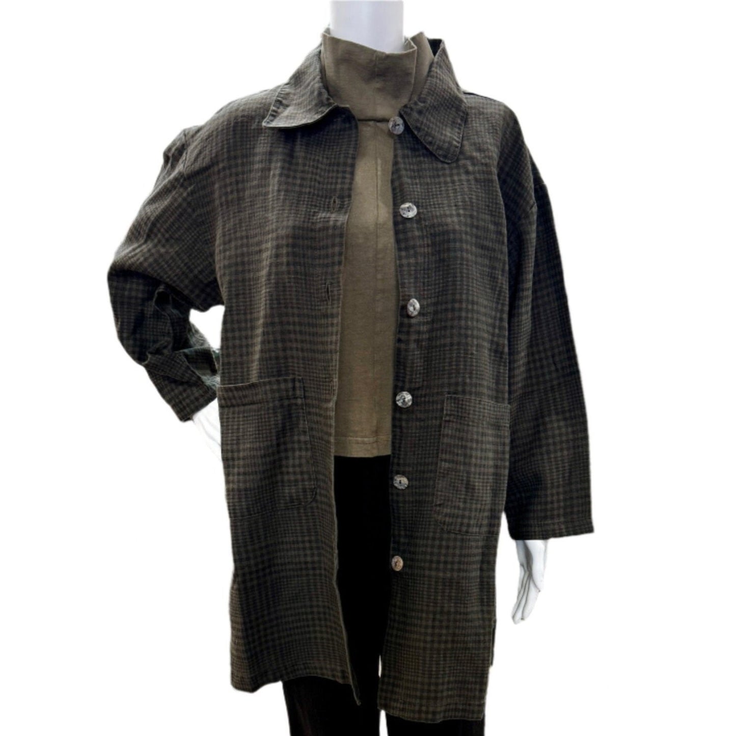 Car Coat in Heavy Linen by Bryn Walker - CLOSEOUT