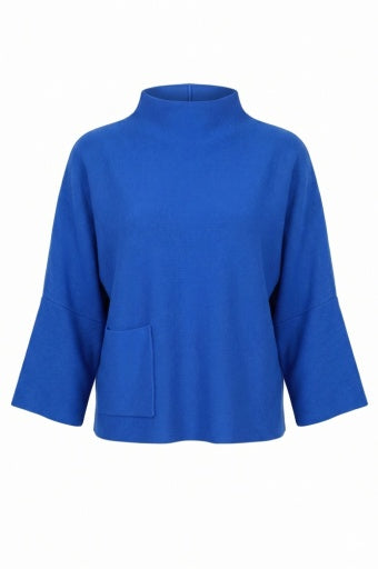 Funnel Neck Sweater with Patch Pocket by APNY