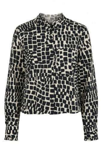 Cropped Shirt with Ruffle Details by APNY