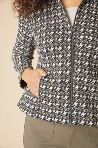 Luxe Ponte Print Madison Jacket by Habitat