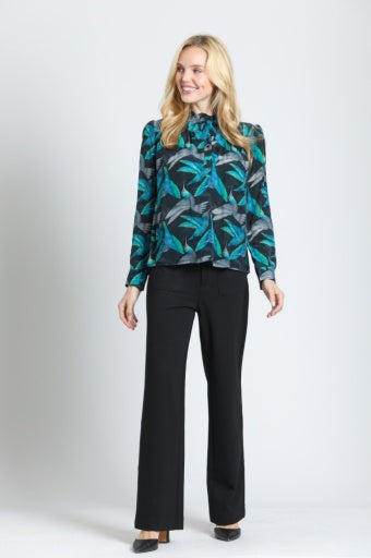 Ruffle Half Placket Blouse by APNY