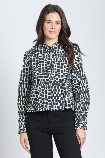 Cropped Shirt with Ruffle Details by APNY