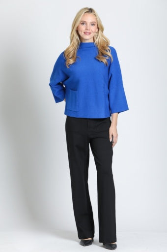 Funnel Neck Sweater with Patch Pocket by APNY