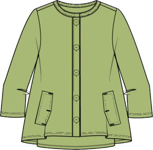 Pleat Back Jacket in Cotton Pebble by Habitat