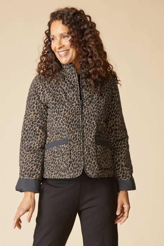 Reversible Print Quilt Puffer Coat by Habitat