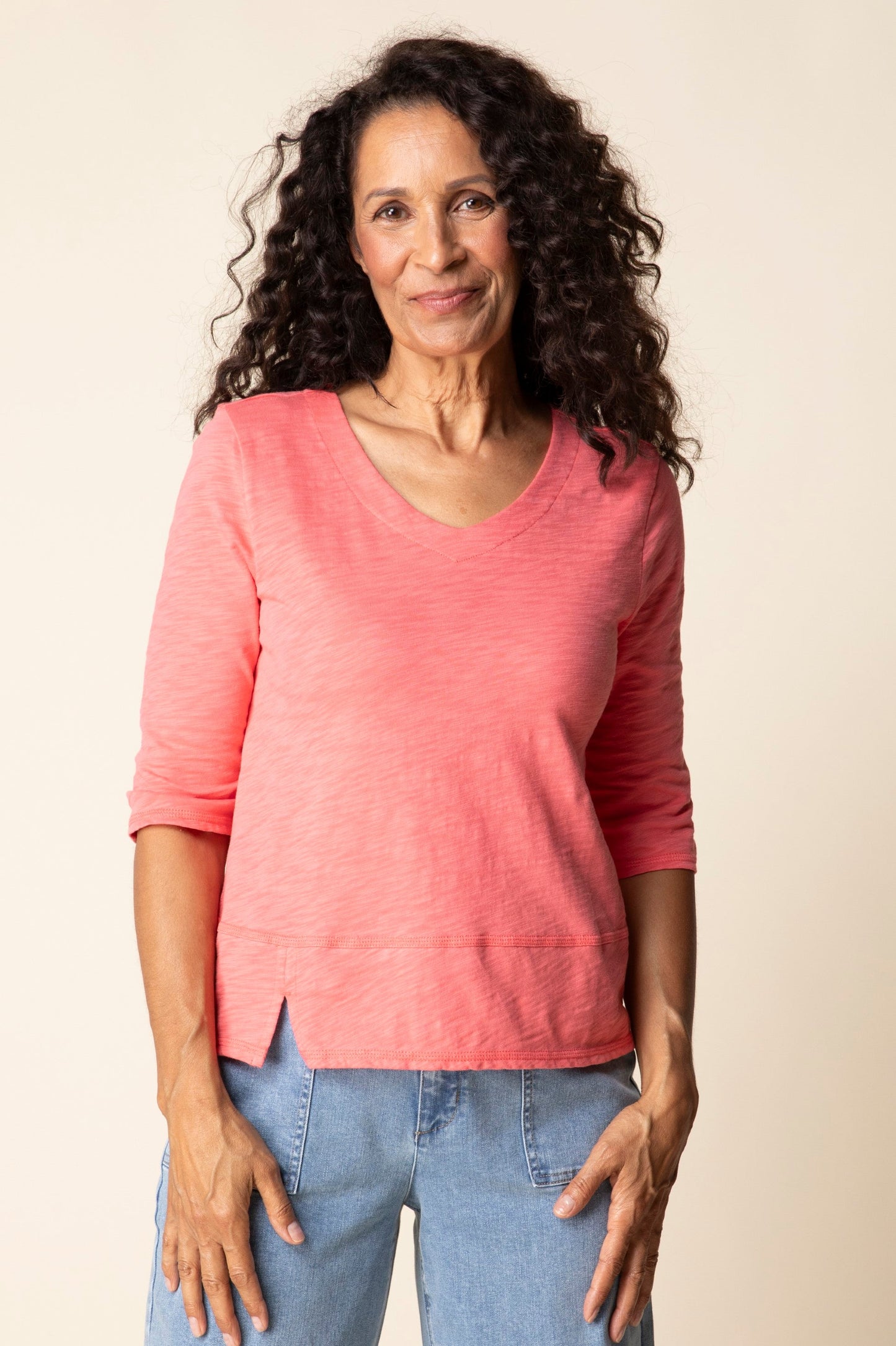 Cotton Pebble Elbow Sleeve Tee by Habitat